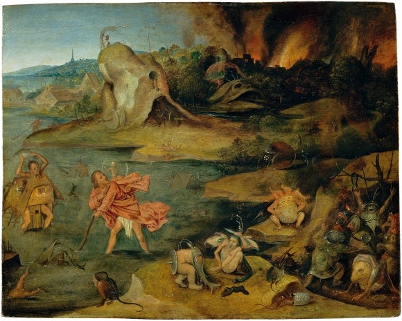 Pieter Huys, Der heilige Christophorus, um 1560, Eichenholz, 34 x 43 cm, Sammlung Oskar Reinhart «Am Römerholz», Winterthur