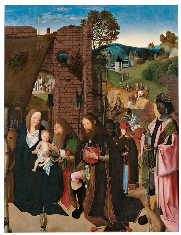 Geertgen tot Sint Jans, Nachfolge
Die Anbetung der Könige, um 1495
Eichenholz, 134,5 x 100,9 cm