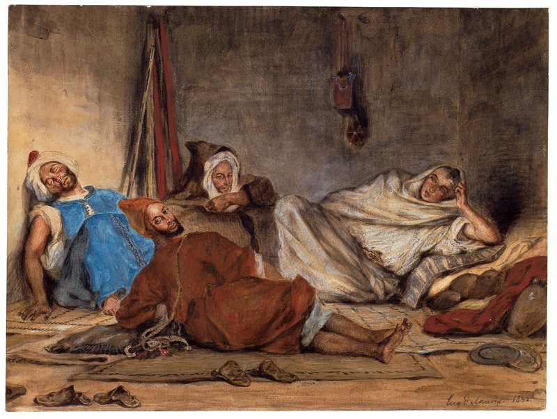 Eugène Delacroix
Guardroom at Meknès 1832
Watercolour on paper, 30,5 x 41,5 cm