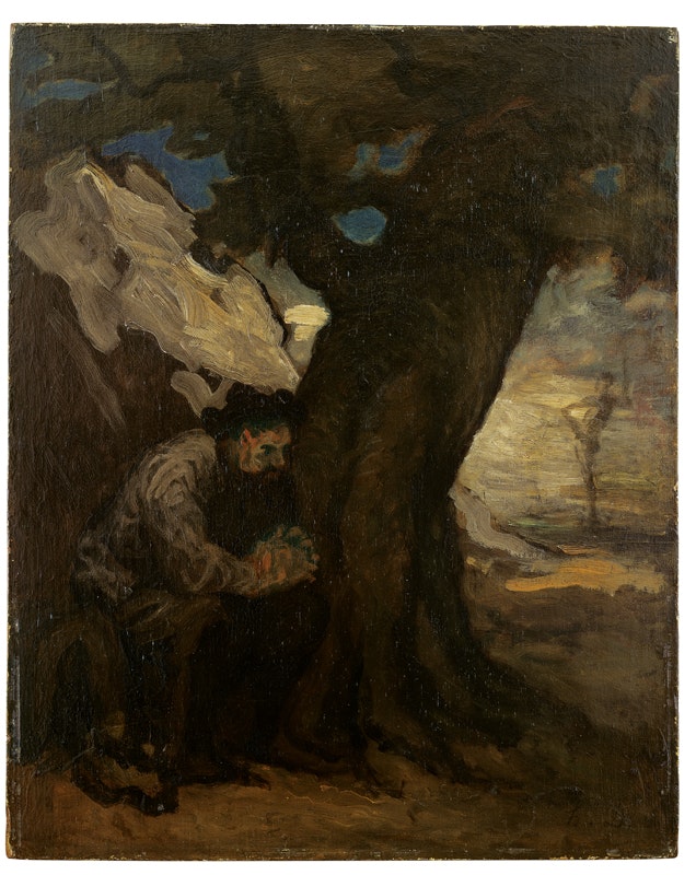 Honoré Daumier
Sancho Panza under a Tree c. 1855/1865–1870
Oil on panel, 46,2 x 36,8 cm
