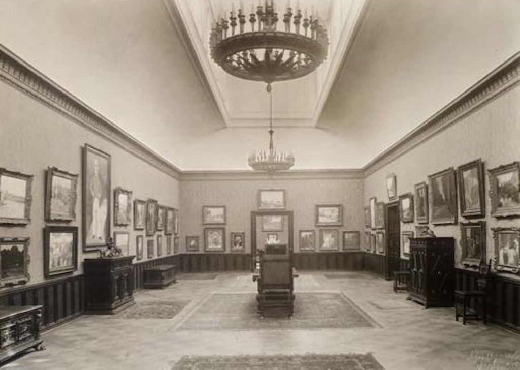 Gemäldegalerie oder Impressionisten-Saal, angebaut am Wohnsitz des dänischen Sammlers Wilhelm Hansen (1868–1936), Ordrupgaard, Kopenhagen, Photographie von A. Lindegaard, um 1918,
Ordrupgaard Museum, Kopenhagen
