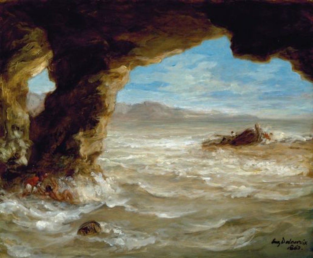 Eugène Delacroix, Le Naufrage, 1862, Huile sur toile, 38,8 × 45,7 cm, The Museum of Fine Arts, Houston, TX, acquisition financée par le Agnes Cullen Arnold Endowment Fund
