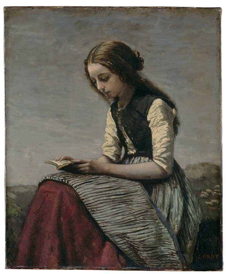 Jean-Baptiste Camille Corot
Lesendes Mädchen, um 1855–1865, Öl auf Leinwand, 46 x 38.5 cm
Sammlung Oskar Reinahrt «Am Römerholz», Winterthur