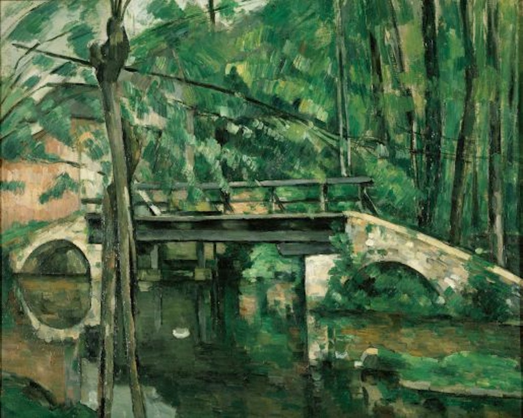 Paul Cézanne, Le Pont de Maincy, 1879–1880, Huile sur toile, 58,5 × 72,5 cm, Musée d’Orsay, Paris, acquis grâce à un don canadien anonyme, 1955